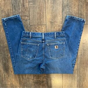 vintage carhartt denim jeans relaxed fit medium blue wash